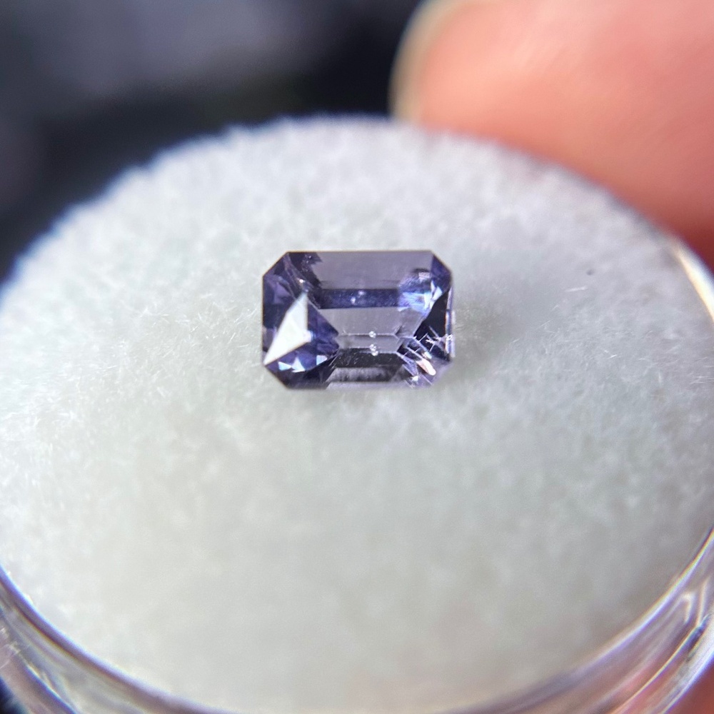 💜 1.22 CT Natural SPINEL Light Purple Emerald Cut Investment Gem